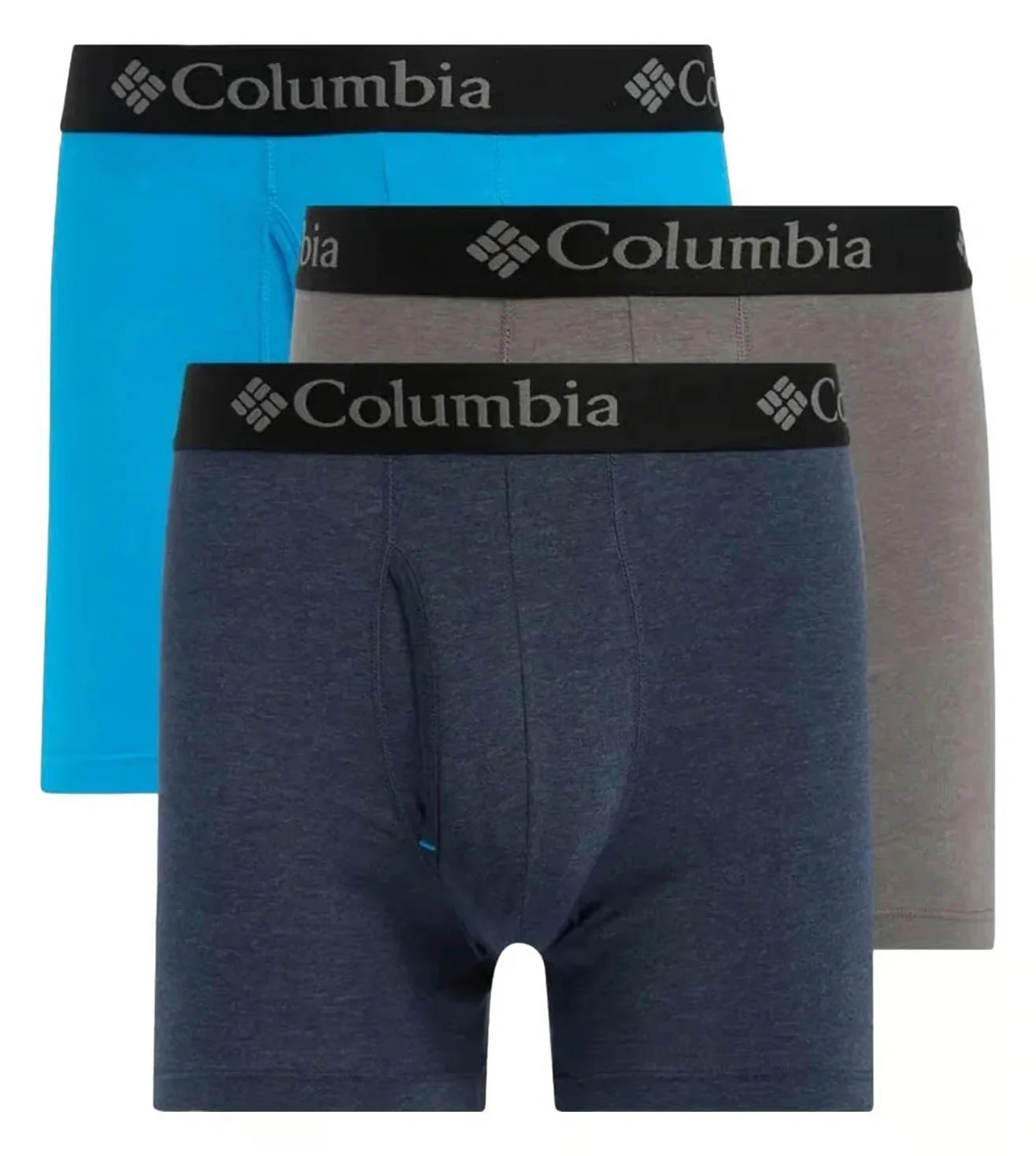 BOXER MASCULINO COLUMBIA ALLOVER MESH 3 PACK SOLID BOXER BRIEF